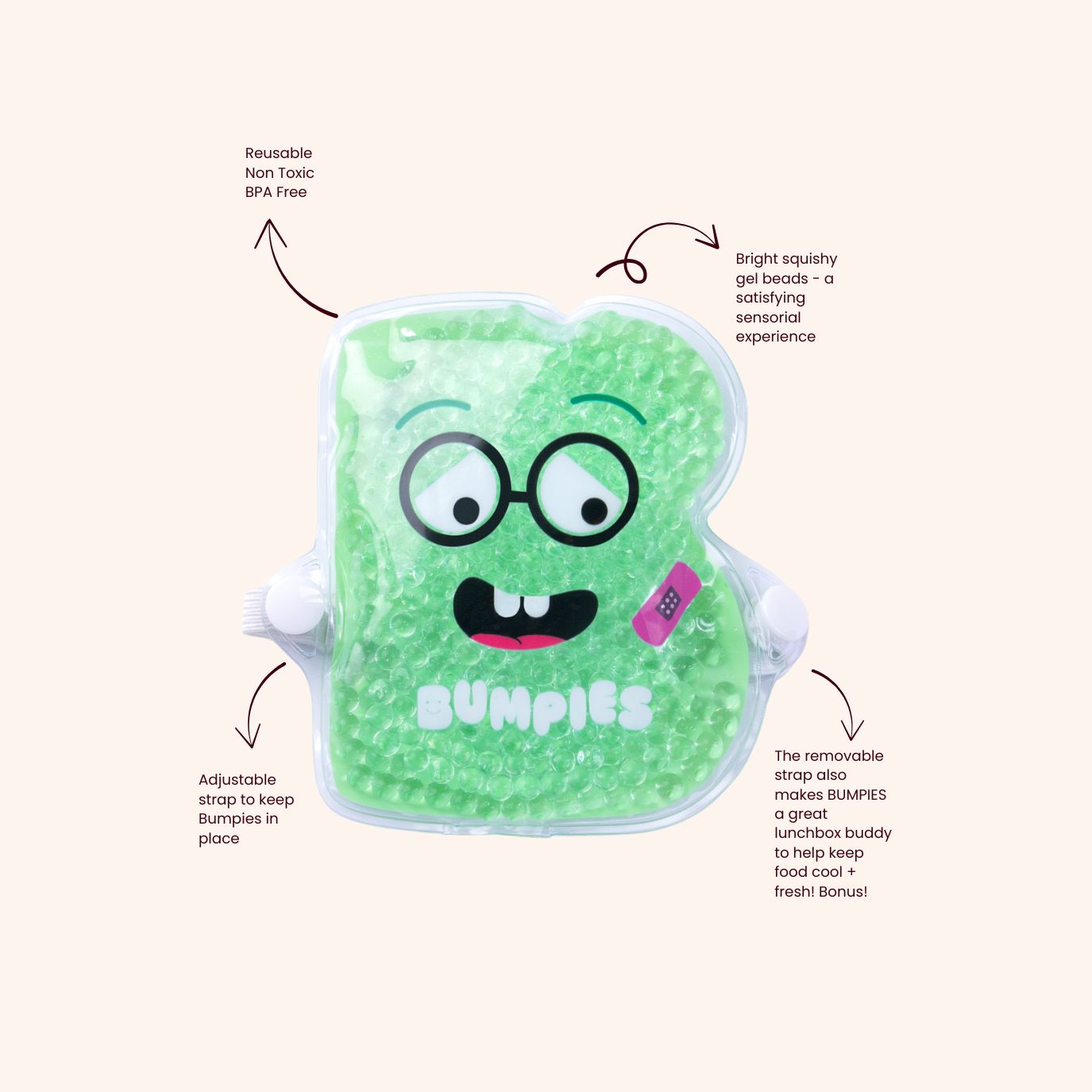 RUMBLES | Reusable Hot & Cold Ice Pack for Kids