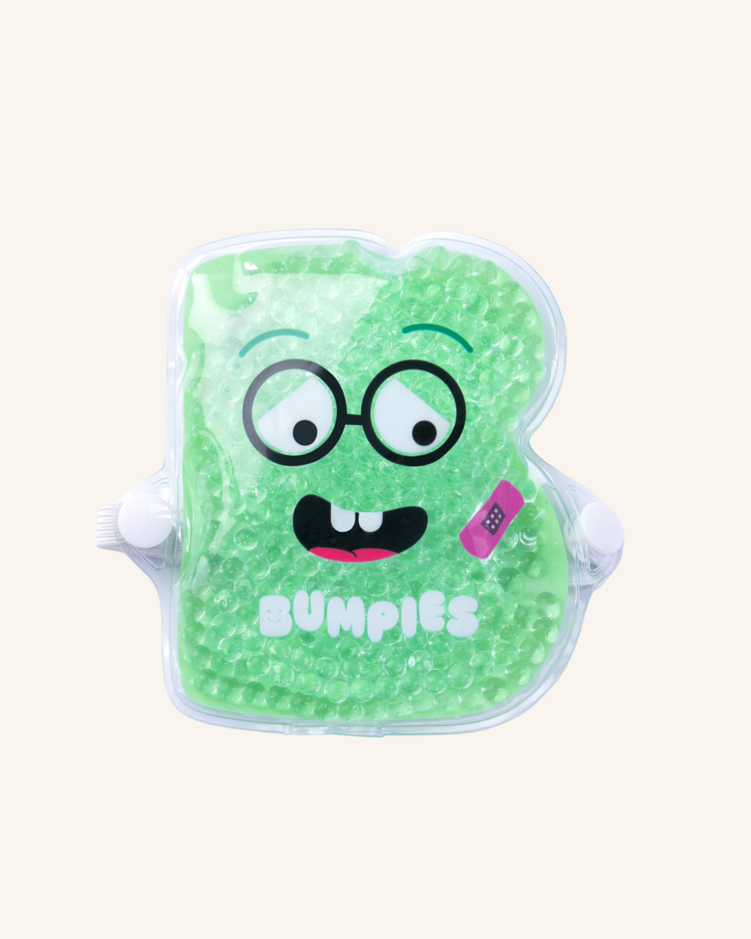 Green hot water bottle, heat pack for kids and 'Bumpies